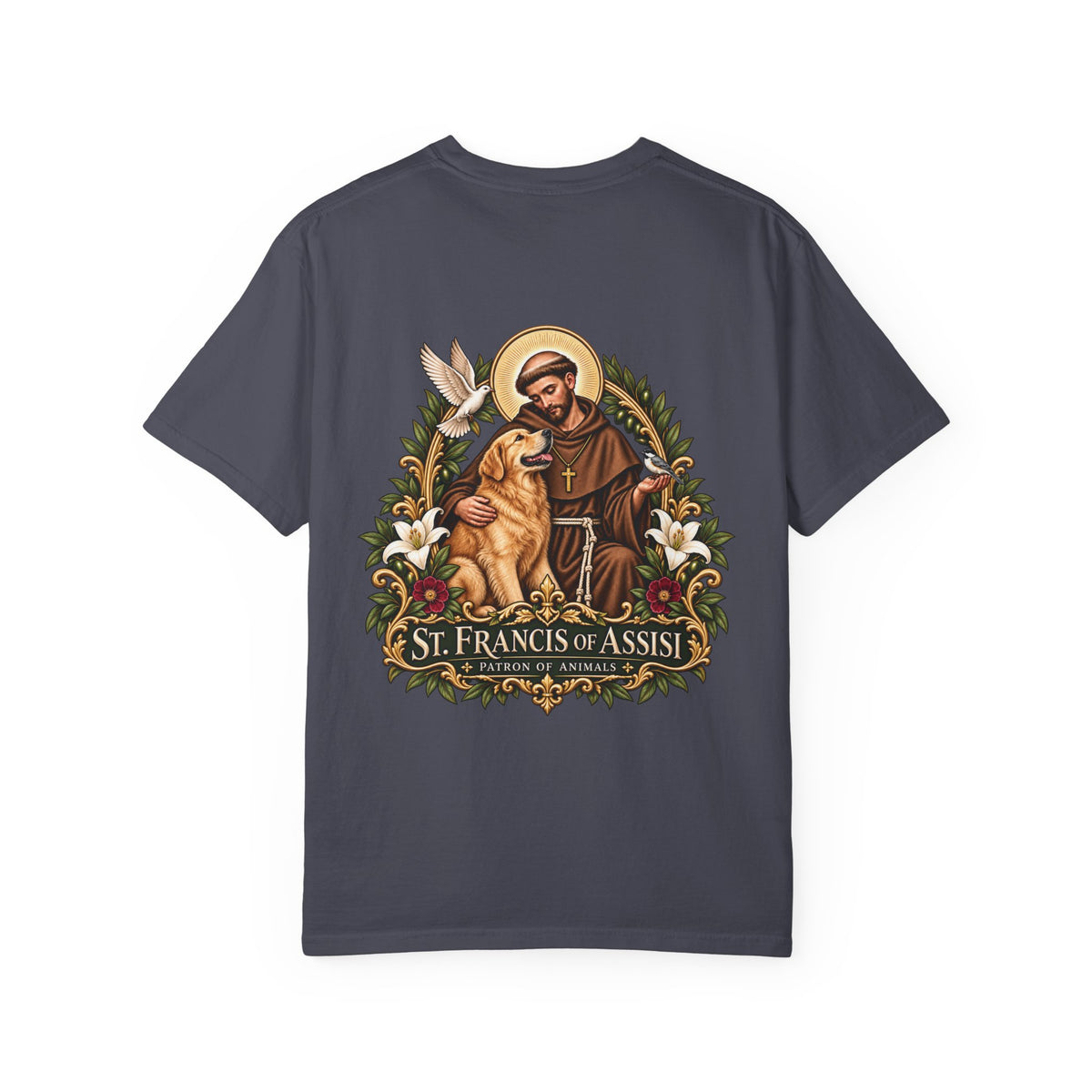 St. Francis of Assisi — Golden Retriever Tee