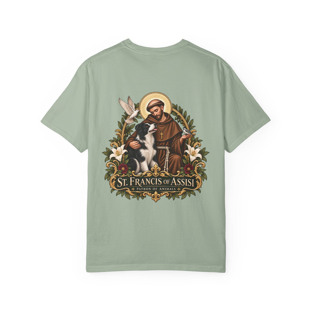 St. Francis of Assisi — Border Collie Tee