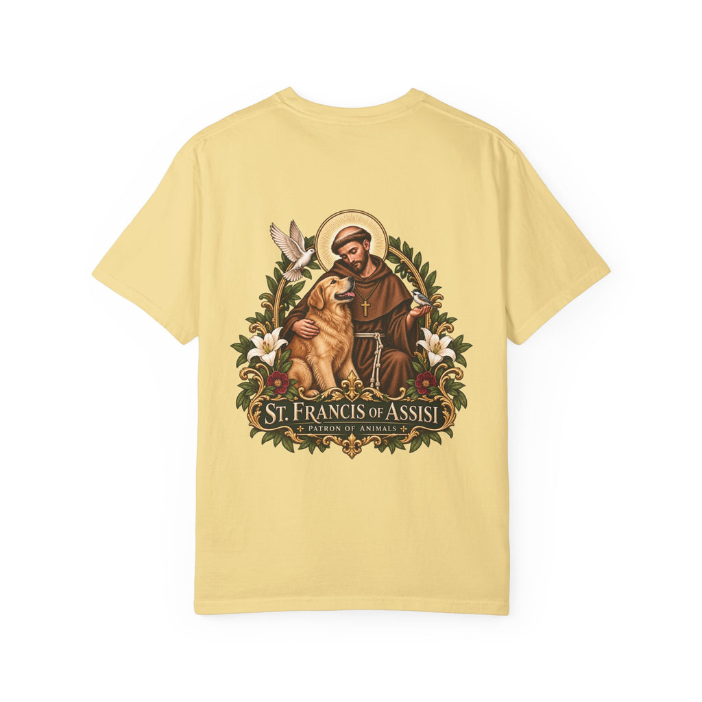 St. Francis of Assisi — Golden Retriever Tee