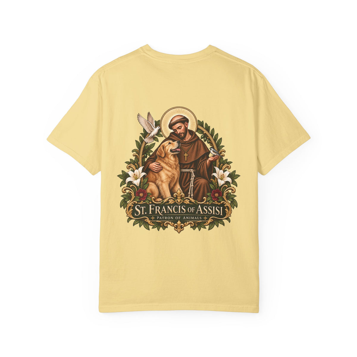 St. Francis of Assisi — Golden Retriever Tee
