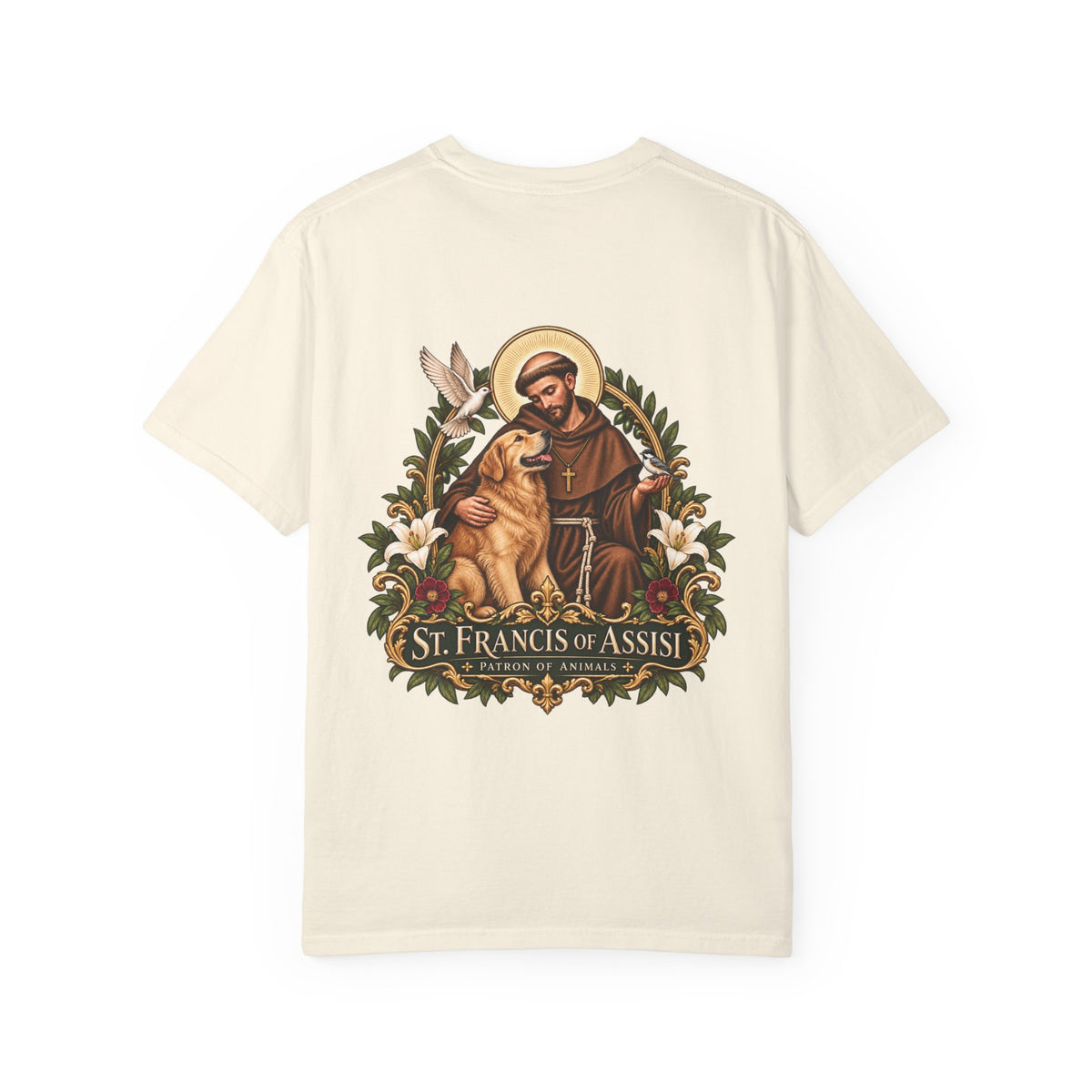 St. Francis of Assisi — Golden Retriever Tee