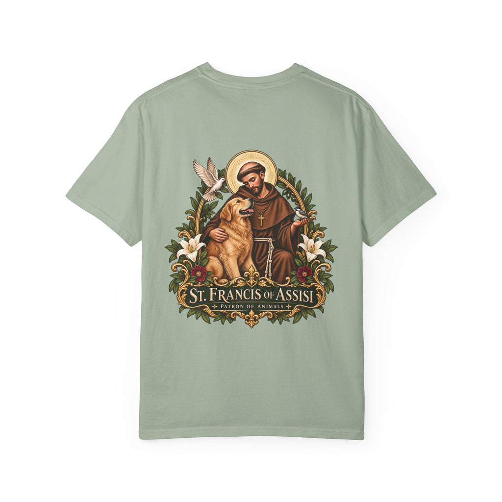 St. Francis of Assisi — Golden Retriever Tee