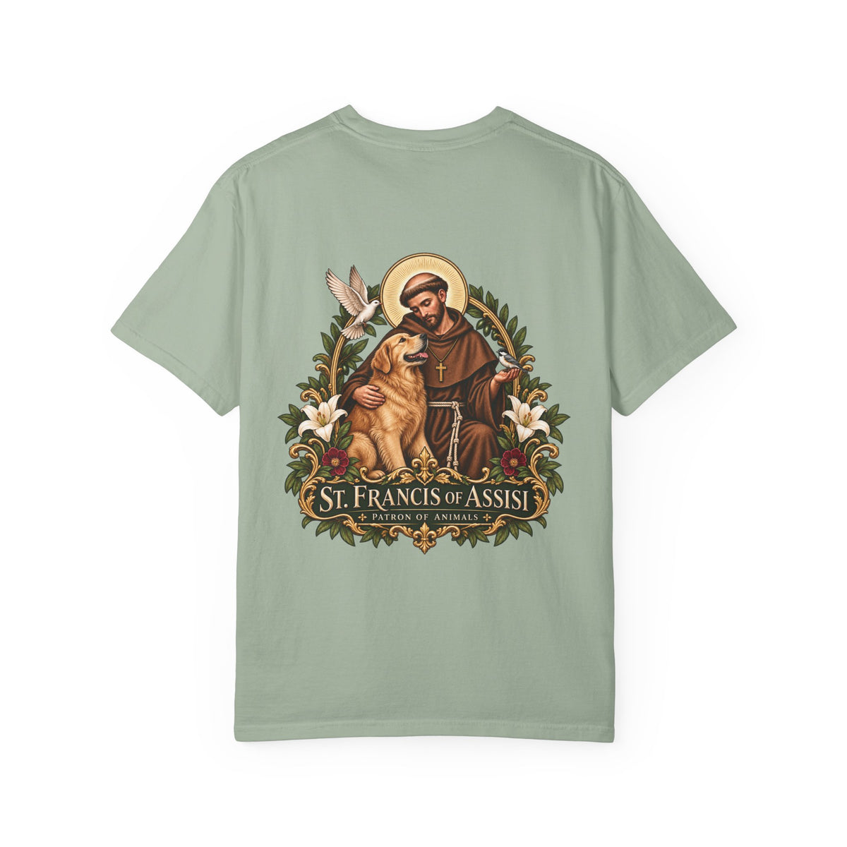 St. Francis of Assisi — Golden Retriever Tee