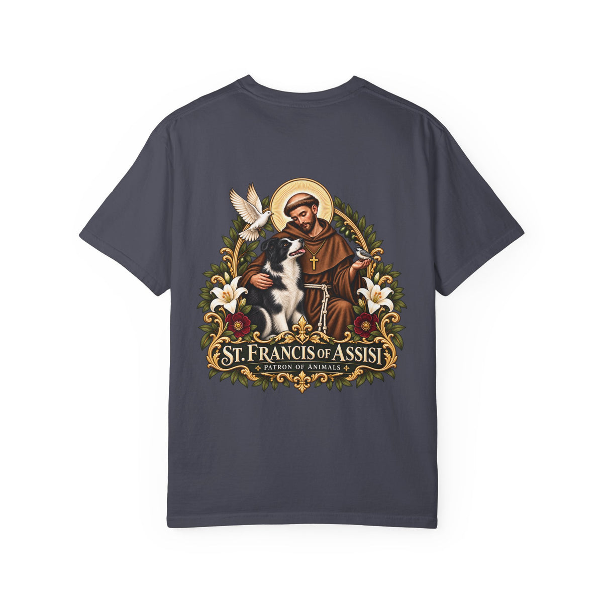 St. Francis of Assisi — Border Collie Tee