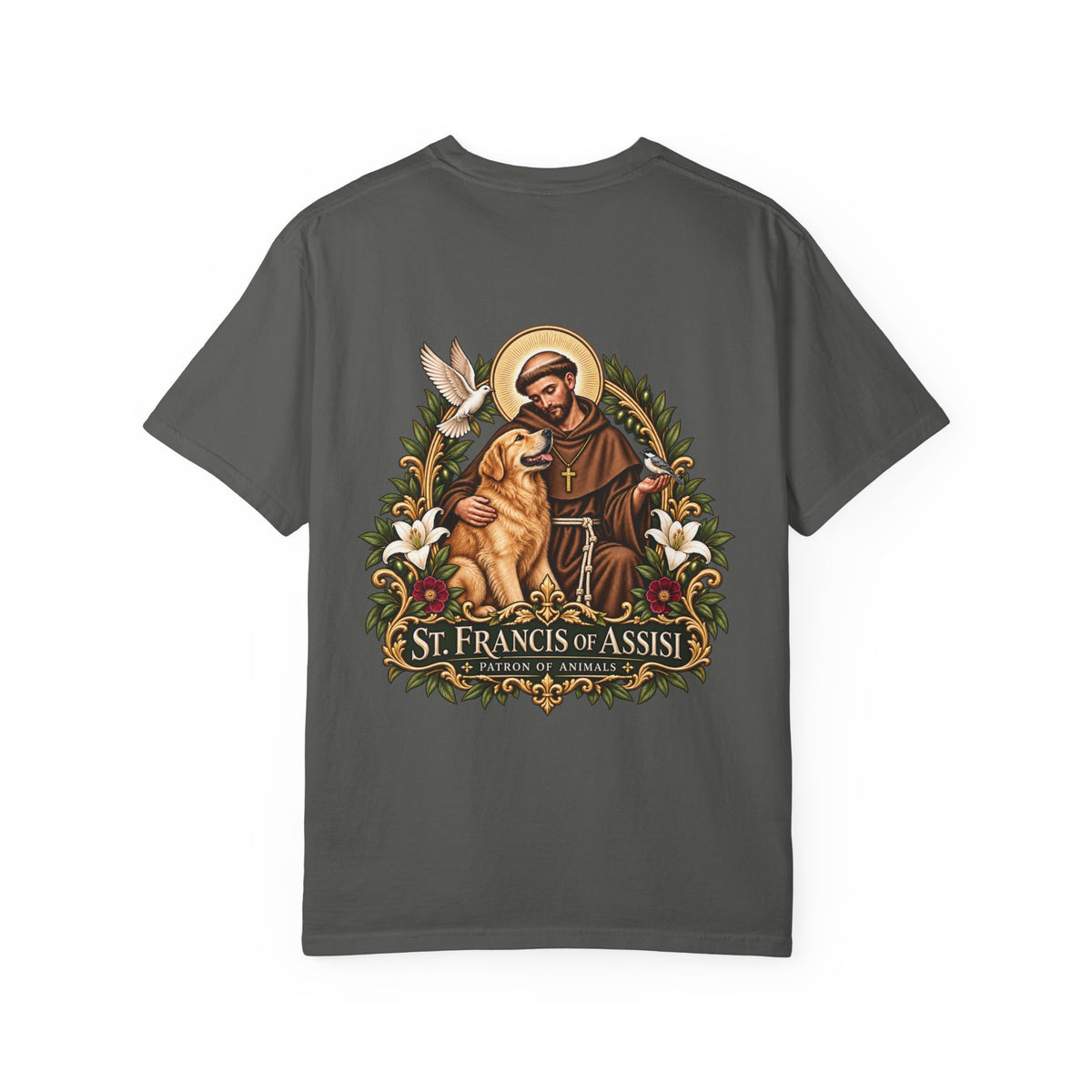 St. Francis of Assisi — Golden Retriever Tee