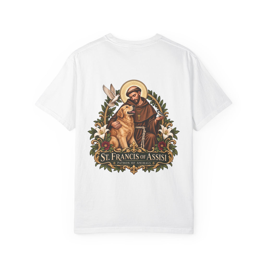 St. Francis of Assisi — Golden Retriever Tee
