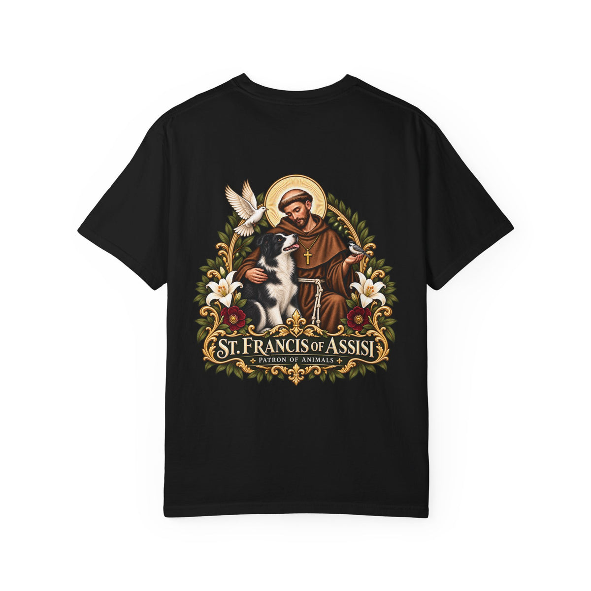 St. Francis of Assisi — Border Collie Tee