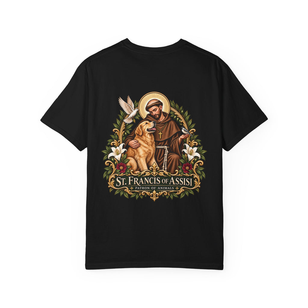 St. Francis of Assisi — Golden Retriever Tee