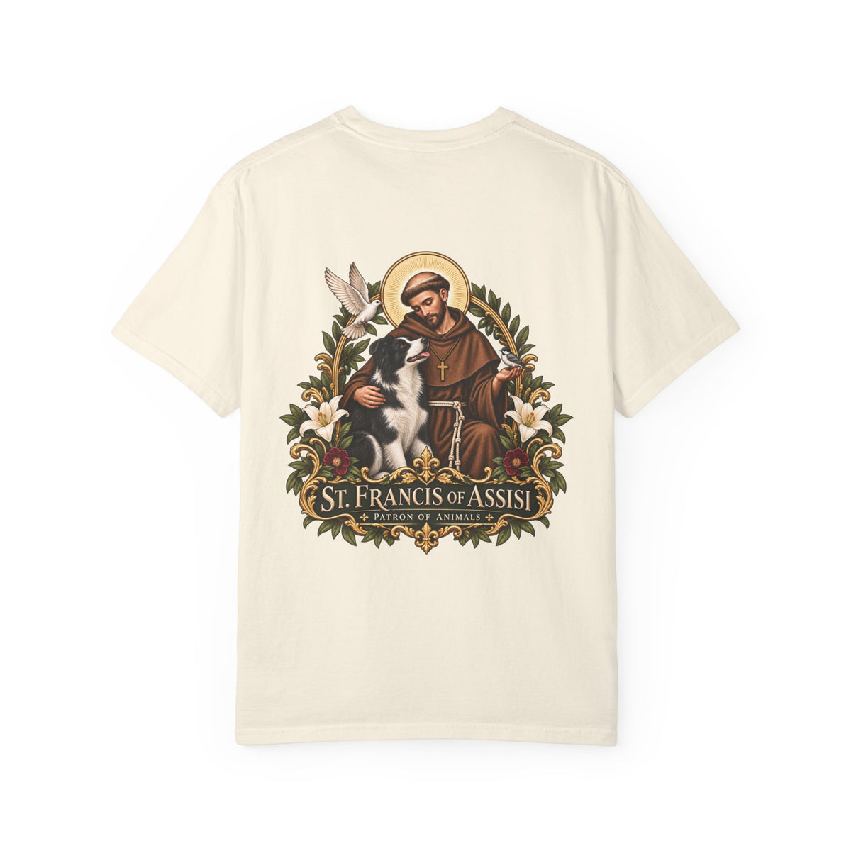 St. Francis of Assisi — Border Collie Tee